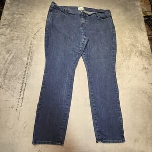 Old Navy Jeans Womens 18 Regular Blue The Diva Straight Leg Stretch Denim